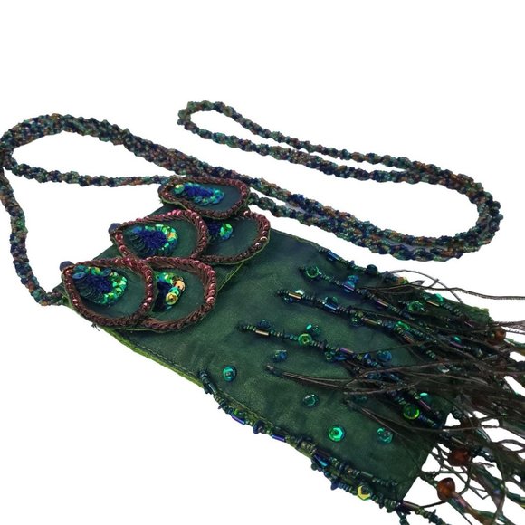 Wayne M Kleski Peacock Flapper Purse Vintage Style - Picture 5 of 8